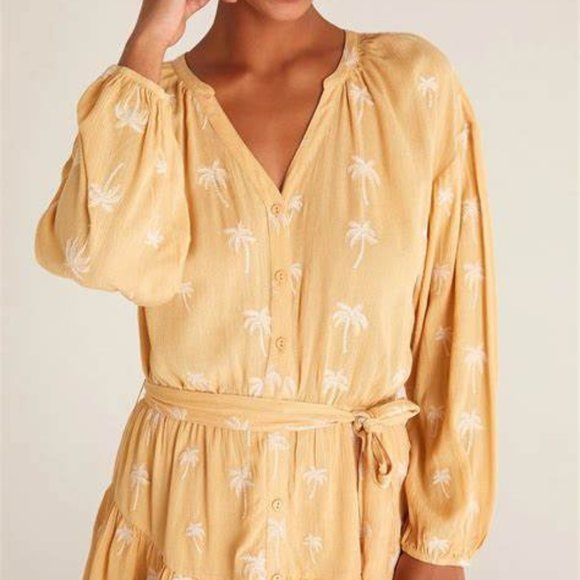 Easy to Love Palm Dress by Z Supply - Picture 2 of 3